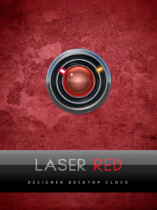 LASER RED Desktop Clock