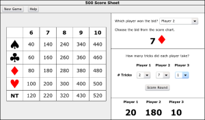 500 Scoreboard  Easy scoring for 500 Card Game