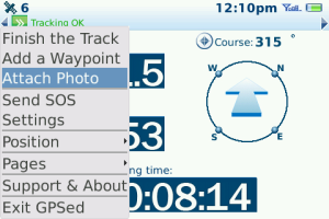 GPSed Pro Track and Map Your Trips for blackberry app Screenshot