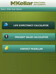 McKellar Slide Rule - Life Expectancy and Present Value Calculator