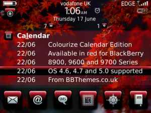 Colourize Calendar Red