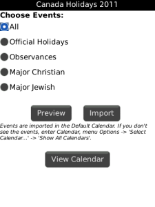 Calendar Canada Holidays 2011 - Insert Holiday Event Occasion in Calendar