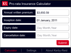 Insurance Pro-Rata Calculator