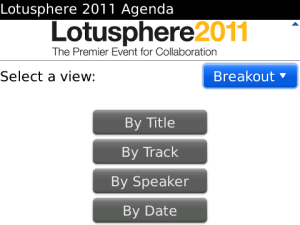 Lotusphere 2011 Mobile Agenda