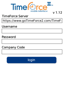 TimeForce II Mobile Interface