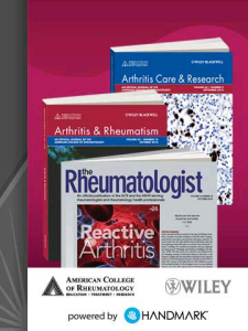 American College of Rheumatology Publications