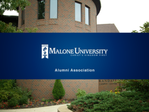 Crib Sheet for Malone University Alumni