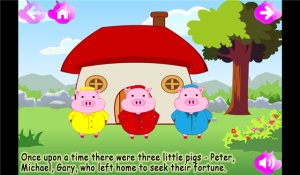 The Three Little Pigs for BlackBerry PlayBook Kids Story Book