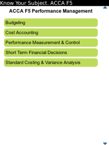 ACCA F5 Performance Management