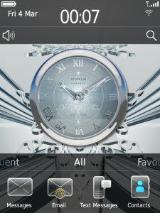 ICE CRYSTAL Clock for BlackBerry Smartphones