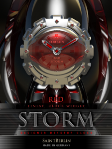 REDSTORM designer desktop clock for BlackBerry Smartphones