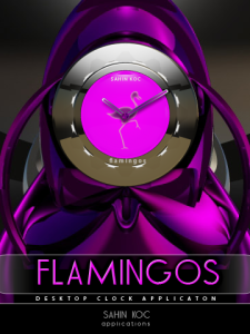 FLAMINGOS desktop Clock