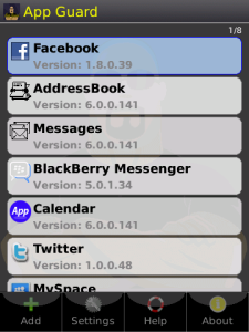 App Guard - Password Lock BBM - Calendar - Address Book - Facebook and More.