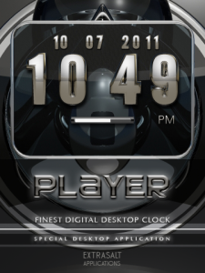 PLAYER - Retro-styled digital desktop clock