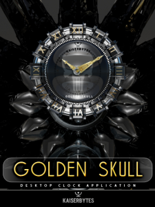 GOLDENSKULL desktop clock