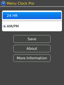 Menu Clock Pro