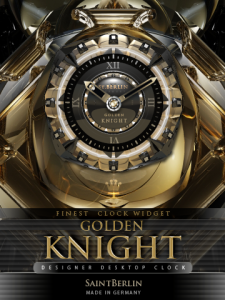 GOLDENKNIGHT designer desktop clock for BlackBerry Smartphones