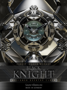 BLACKKNIGHT designer desktop clock for BlackBerry Smartphones