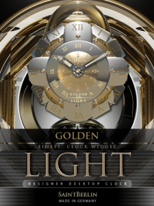 GOLDENLIGHT designer desktop clock for BlackBerry Smartphones