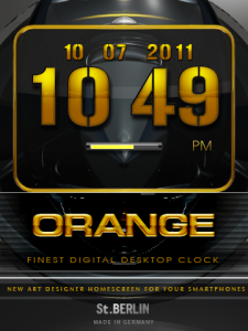 ORANGE clock for your homescreen