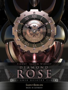 DIAMONDROSE designer desktop clock for BlackBerry Smartphones