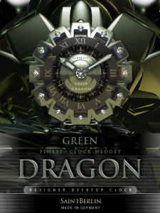 GREENDRAGON designer desktop clock for BlackBerry Smartphones