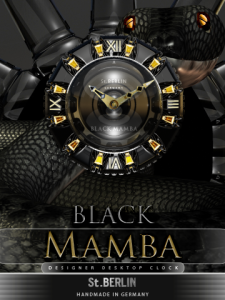 BLACKMAMBA HQ desktop clock for BlackBerry Smartphones