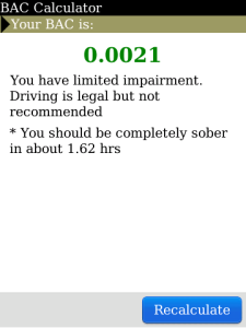 Blood Alcohol ConcentrationBAC Calculator