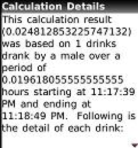 Blood Alcohol Calculator