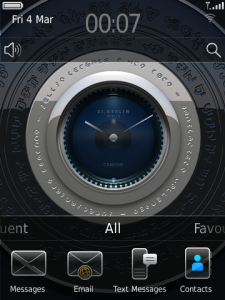 CANCUN designer clock for BlackBerry Smartphones