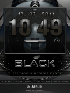 BLACK clock for your homescreen