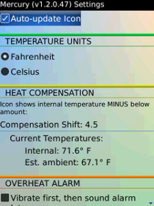 Mercury Thermometer and Overheat Alarm
