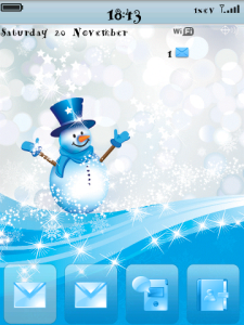 Winter Snowman with Free Ringtone