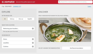 Zomato for BlackBerry PlayBook