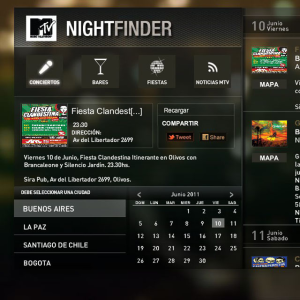 MTV Nightfinder for BlackBerry PlayBook