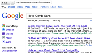 Comic Sans Browser