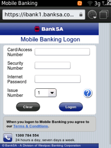 BankSA Banking Application