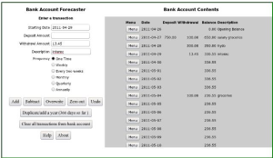 Bank Account Forecaster