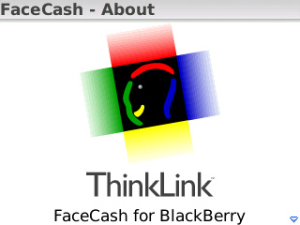FaceCash for blackberry app Screenshot