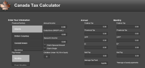 Canada Tax Calculator