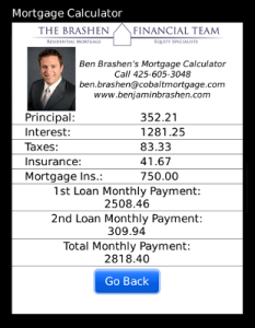 Ben Brashen Mortgage Calculator