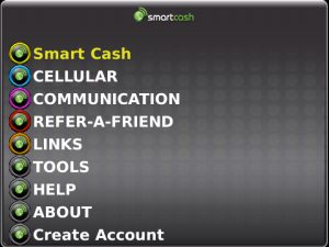 Smart Cash for blackberry app Screenshot