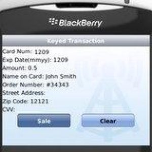 MerchantWARE Mobile Credit Card Terminal for blackberry app Screenshot
