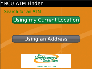 YNCU ATM Locator for blackberry app Screenshot