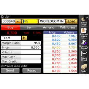 eTrading Mobile Trading for blackberry app Screenshot