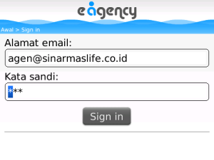 E-Agency for blackberry app Screenshot