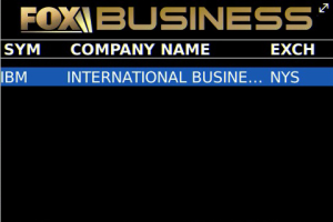 FOX Business Stock Search for blackberry app Screenshot