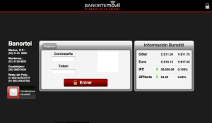Banorte Movil for blackberry app Screenshot