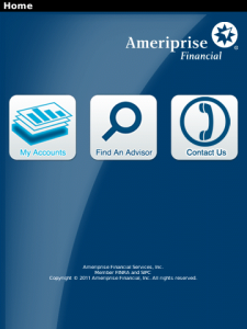 Ameriprise Financial for blackberry app Screenshot