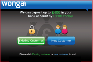 Wonga UK for blackberry app Screenshot